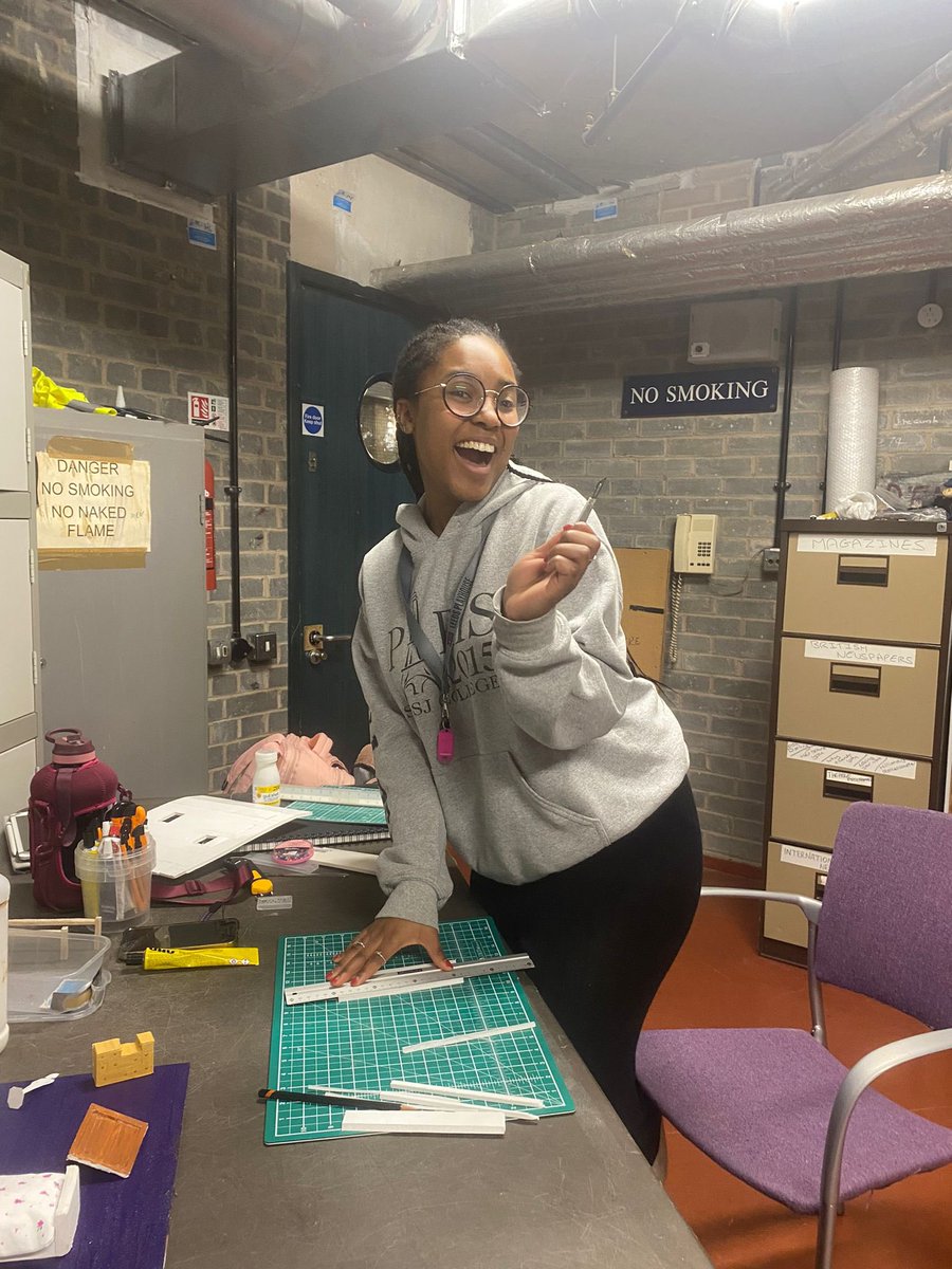 Sad to bid farewell to the brilliant Delicia Sorhaindo who has completed her year as our 23-24 Jerwood Resident Designer @LeedsPlayhouse. Big thanks to our partners @tuttifruttiprod & @JerwoodF and good luck to Delicia who is sure to fly as she’s blooming ace.