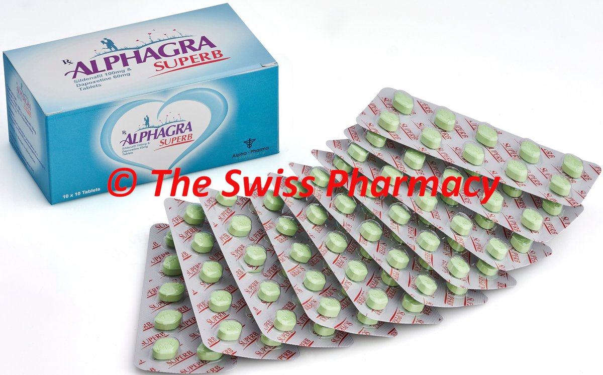 #AlphagraSuperb (#Sildenafil & #Dapoxetine Tablets)  
  is a new combination medication  which is  used  to treat   #erectiledysfunction in adult males when at the same time treatment of #prematureejaculation is also necessary 
theswisspharmacy.com/product_info.p…