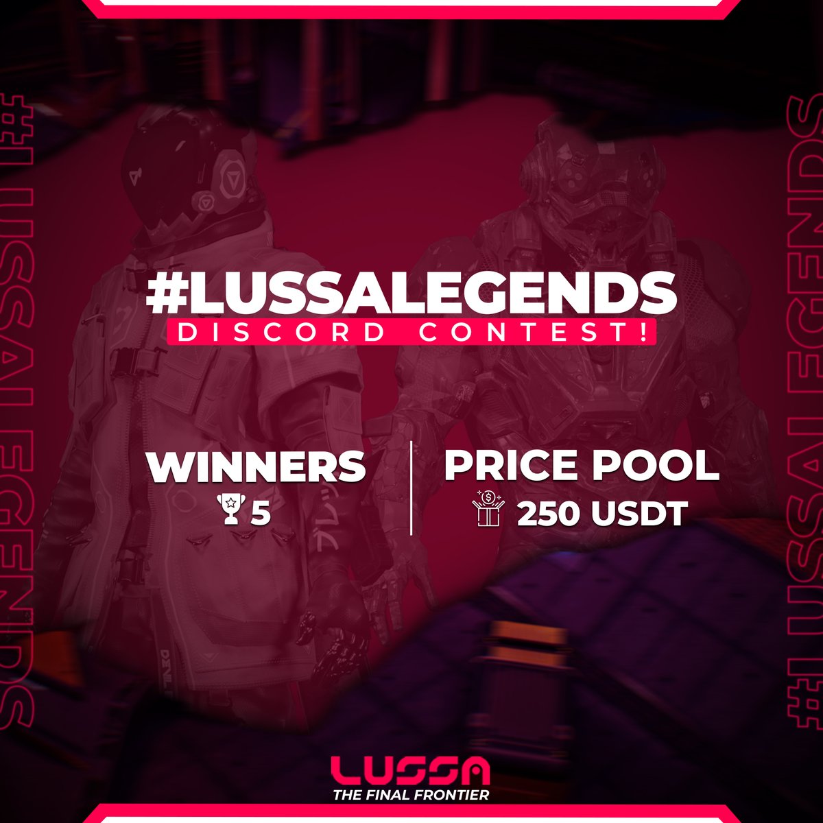 Ready to dive into the #LussaLegends Discord Contest? 🎮 Engage daily, climb the leaderboard, and chat about Lussa, Web3 gaming, and more! 🚫 No spams allowed. 🗓 April 23 - 31 🏆 5 Winners 💰 $250 USDT prize pool! Join now 👉🏼 discord.com/invite/lussaio #giveaway #win #crypto