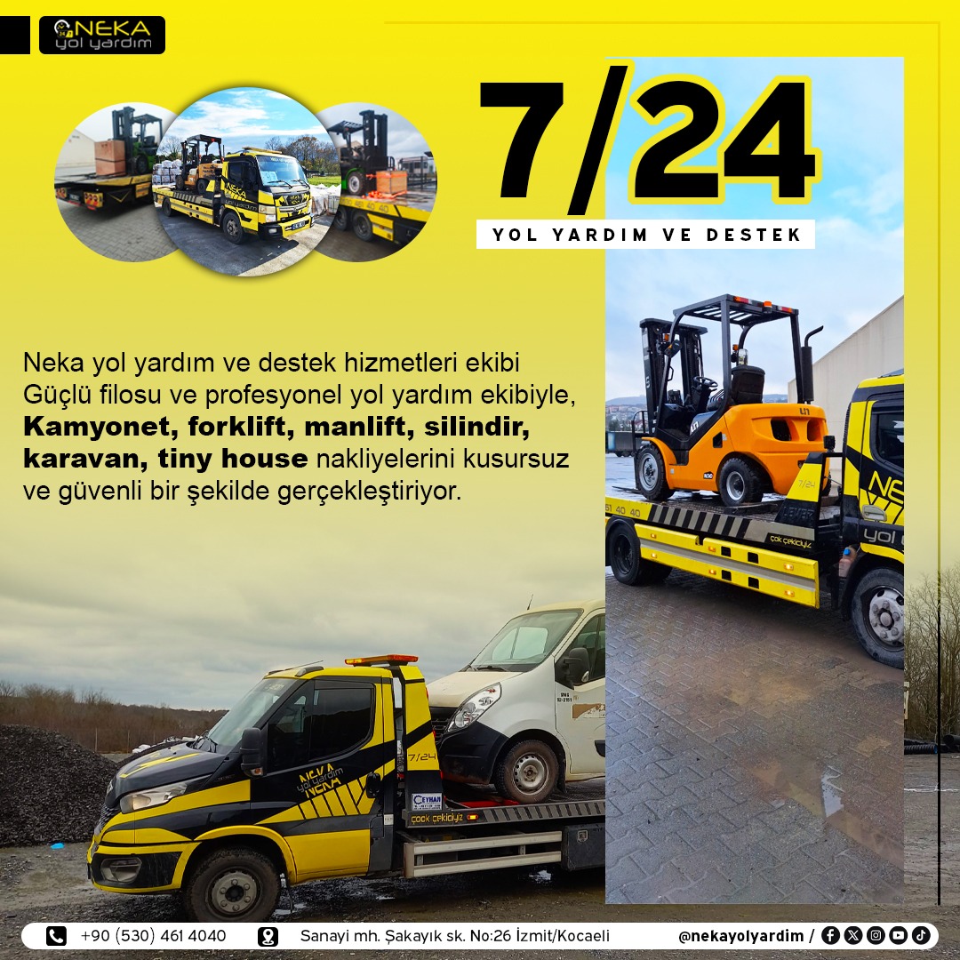 Kaliteli hizmet ve profesyonel iş çıkarmak bizim işimiz. 😎💪

NEKA YOL YARDIM VE DESTEK HİZMETLERİ

bizimle iletişime geçin;
☎ +90 (530) 461 4040
📍Sanayi mh. Şakayık sk. No:26 İzmit/Kocaeli #

 #nakliye #kocaeli #çekiçi #ağirvasita #kesfet #tır #nekayolyardım #yolyardım