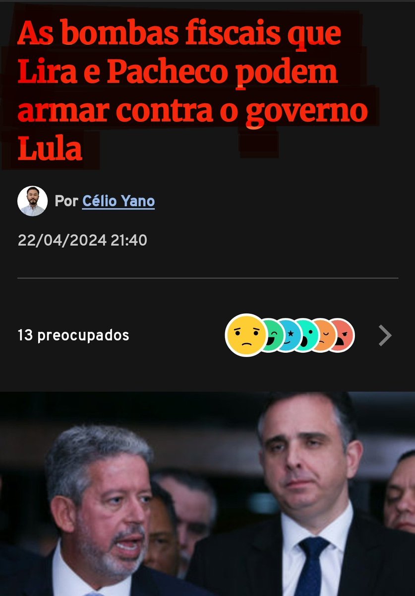 As bombas fiscais que Lira e Pacheco podem armar contra o governo Lula 
 gazetadopovo.com.br/economia/as-bo…