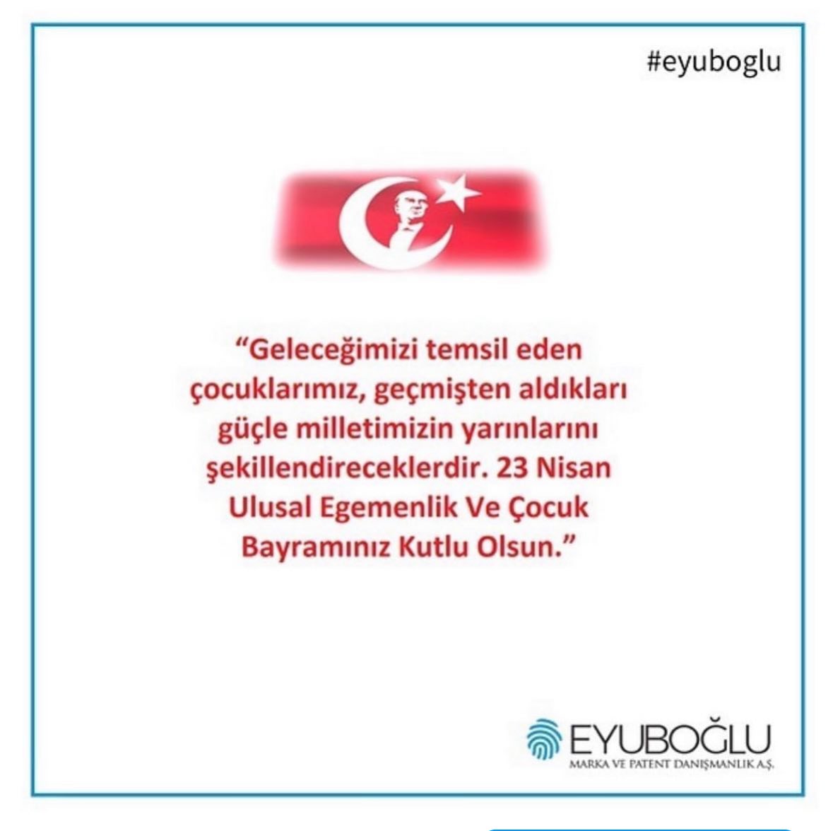 eyubogluas's tweet photo. Geleceğimizi temsil eden çocuklarımız, geçmişten aldıkları güçle millerimizin yarınlarını şekillendireceklerdir. 23 Nisan Ulusal Egemenlik ve Çocuk Bayramınız Kutlu Olsun! #23nisan #23nisanulusalegemenlikveçocukbayramı https://t.co/XkZ0SG23VK