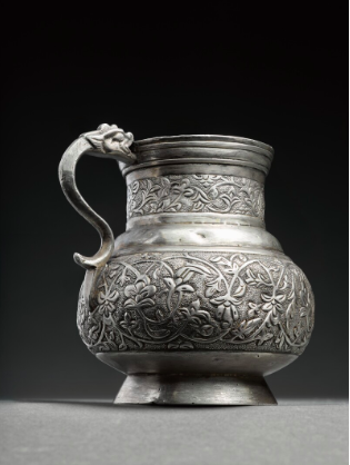 Kanuni Sultan Süleyman dönemi (1520-1566) tuğralı Osmanlı gümüş maşrapa. Türkiye veya Balkanlar, 16. yüzyılın ortaları.
