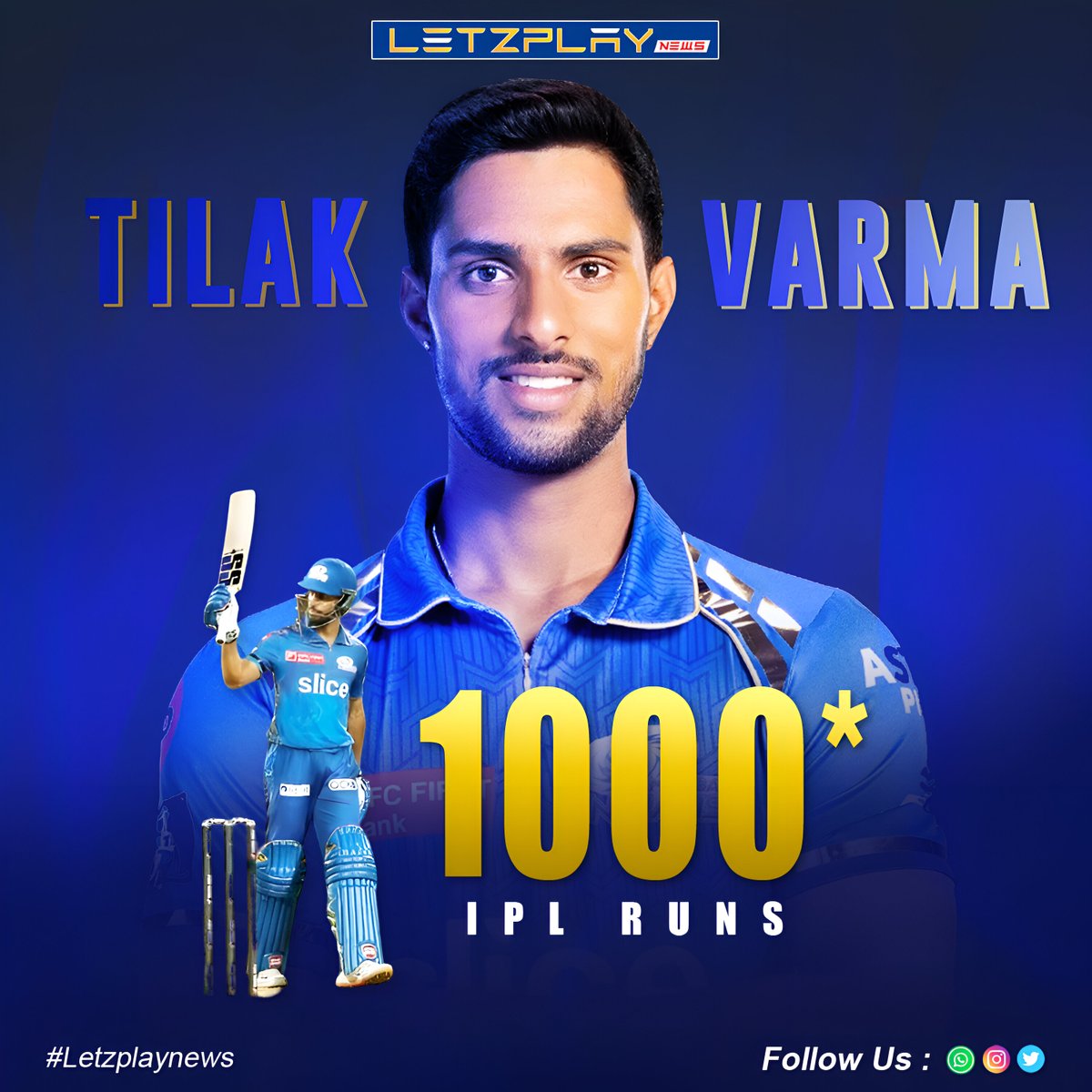 🎉🏏 Tilak Verma joins the elite club by completing 1000 runs in the IPL! Congratulations on this incredible milestone! 👏🔥
-
-
-
#TilakVerma #mumbaiindians💙 #IPL1000Runs #CricketMilestone #IPL2024 #CricketRecords #Congratulations #IPL #Cricket