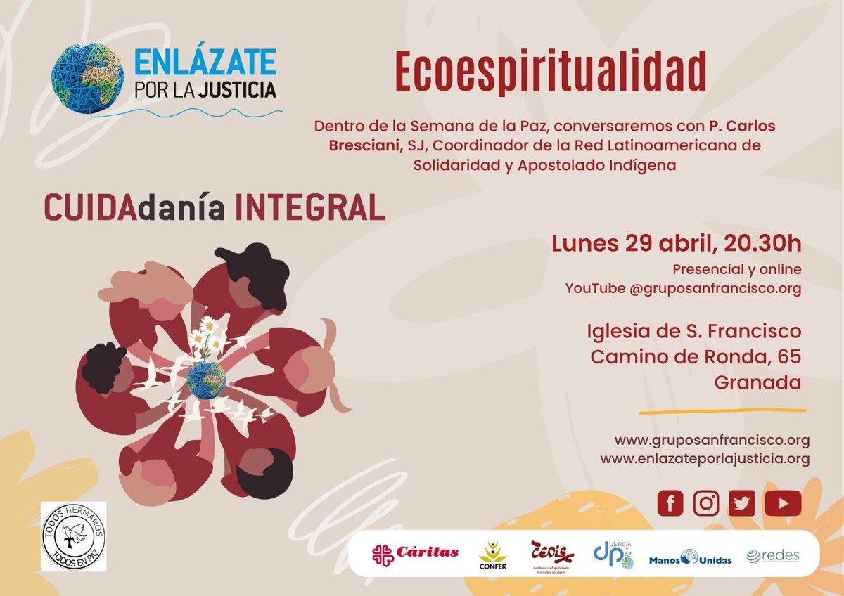 Si quieres encontrarte en persona con Carlos Bresciani SJ, el 🗓LUNES 29 a las 🕣20.30 h en 📍#GRANADA tendrás una preciosa oportunidad 👇Lee la #entrevista que le hemos hecho y diseminado estos días enlazateporlajusticia.org/l/pueblo-mapuc…