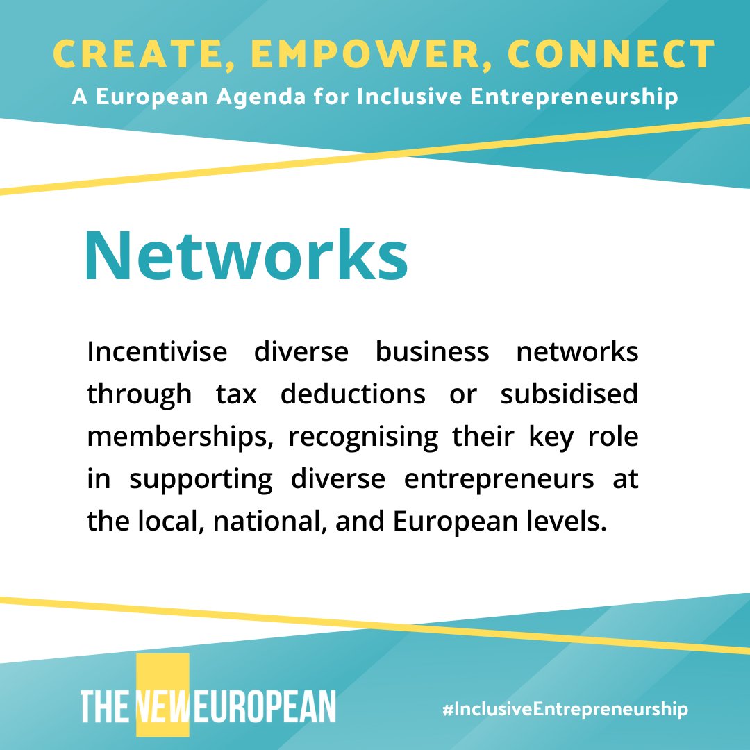 👥 | Starting a business isn't just about what you know, but who you know. Networks are crucial for resources, expertise, and funding. Let's support diverse business networks with tax incentives and subsidised memberships. 📈| unitee.eu/advocacy/europ…