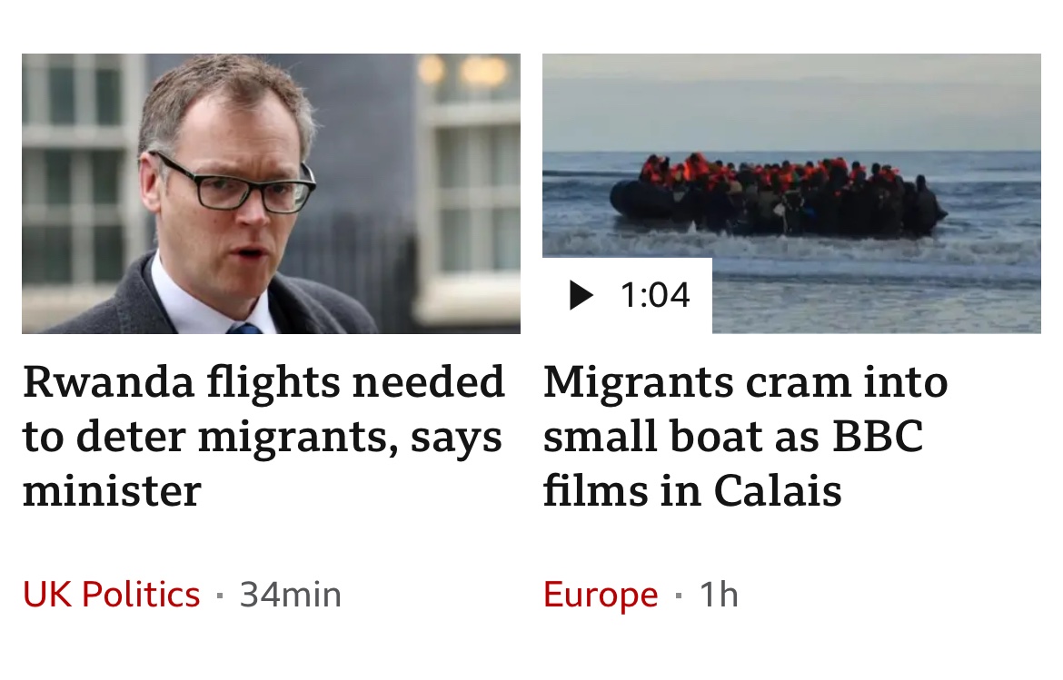 BBC trolling by juxtaposition again.