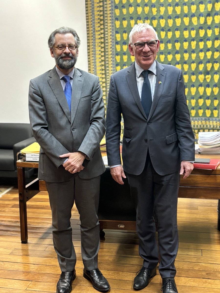 Started my talks in Brazilian with a good deep exchange with Brazilian #G20 Sherpa Maurício Lyrio. We support the ambitious agenda to fight #hunger and #poverty! Also on #socialsecurity and the perversely growing inequalities we agree. Same to increase #climateambition! 🇧🇷🇩🇪