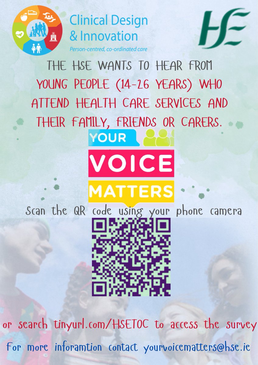 What is your experience moving from paediatric to adult health care services? @HSELive want to hear views & opinions of young people 14-26 years & their family members, carers or friends. Questionnaire here tinyurl.com/HSETOC More information here crc.ie/latest/your-vo…