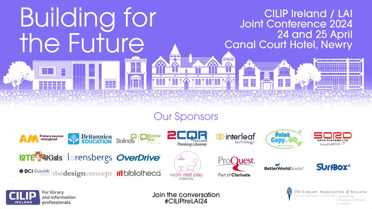 CILIP Ireland (@cilipireland) on Twitter photo Tomorrow we are Building for the Future! #CILIPIreLAI24
Join <a href="/CILIPIreland/">CILIP Ireland</a> & <a href="/LAIonline/">Library Association</a> to develop futures literacy skills, hear how AI can be harnessed from the world's only machine-learning librarian and hear from our panel of New Professionals! Tomorrow we are Building for the Future! #CILIPIreLAI24
Join <a href="/CILIPIreland/">CILIP Ireland</a> & <a href="/LAIonline/">Library Association</a> to develop futures literacy skills, hear how AI can be harnessed from the world's only machine-learning librarian and hear from our panel of New Professionals!