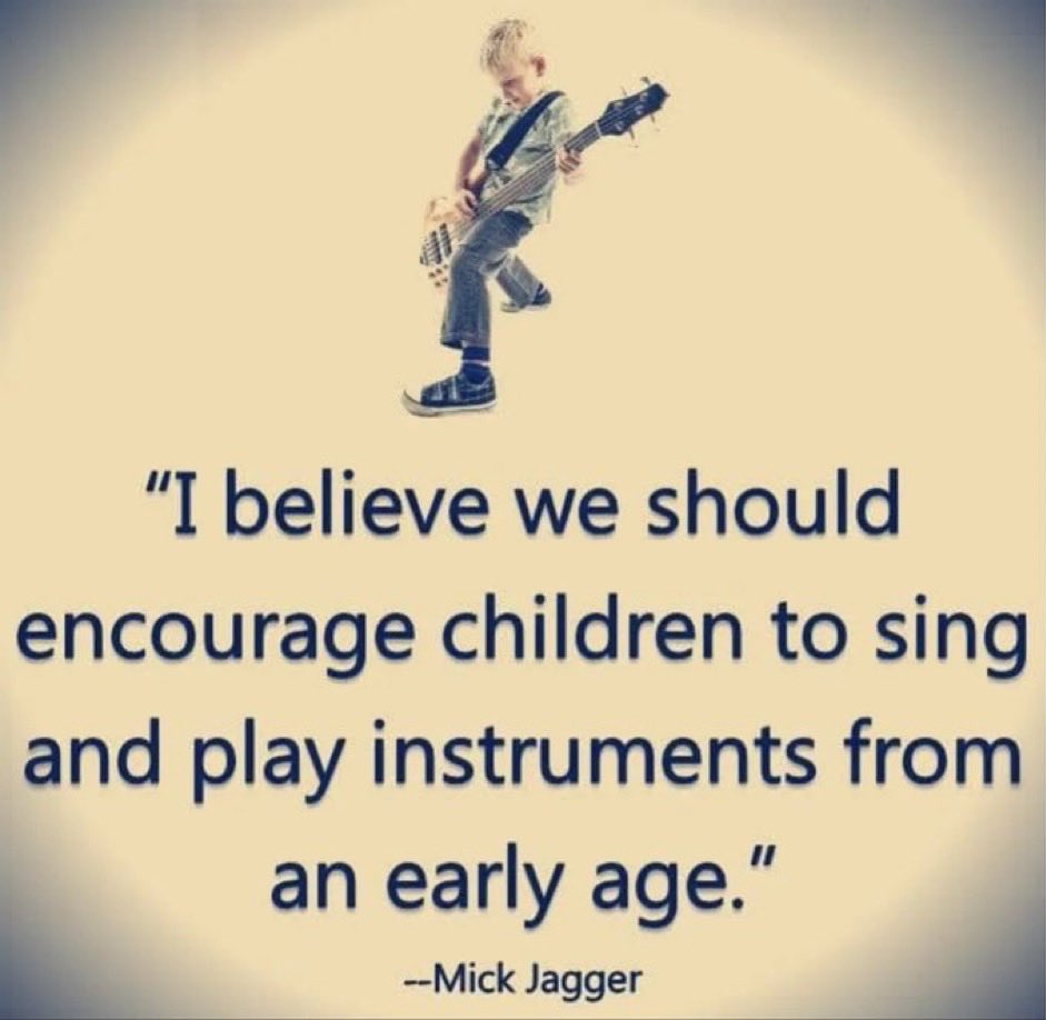 I believe we should encourage children to sing and play instruments from an early age. #education #teachers #LeadershipMatters #autism #sped #teachertwitter