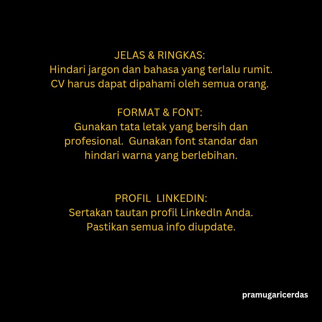 Udah pada tahu belum cara bikin konten CV yang menarik perhatian perekrut? Yuk kita bahas secara singkat seperti apa sih komposisi konten CV yang menarik.
Semoga bisa membantu kamu kamu semua ya.

#pramugaricerdas #ayogemarmembaca #tesminatbakat