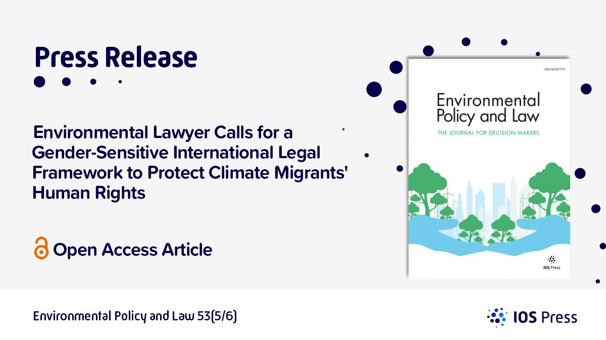 EnviroPolicyLaw's tweet photo. 🌍🧠Did you know that 80% of climate migrants are women and girls? Discover why this demands action in our latest Press Release! 
✨Learn how a new international legal framework can protect their rights and promote gender equality in climate policies: https://t.co/1qSnOv5CYC https://t.co/nPf0GS8wKd