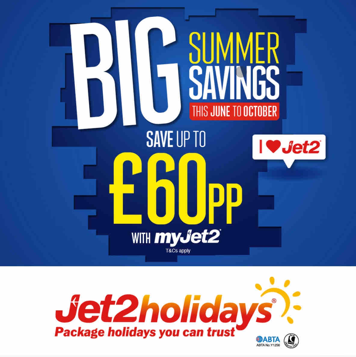 Big summer savings this June to October with Jet2.com and Jet2holidays ✈️☀️ Right now, save up to £60pp with myJet2* Don’t miss out 👉 bit.ly/4aIgrJD *T&Cs apply