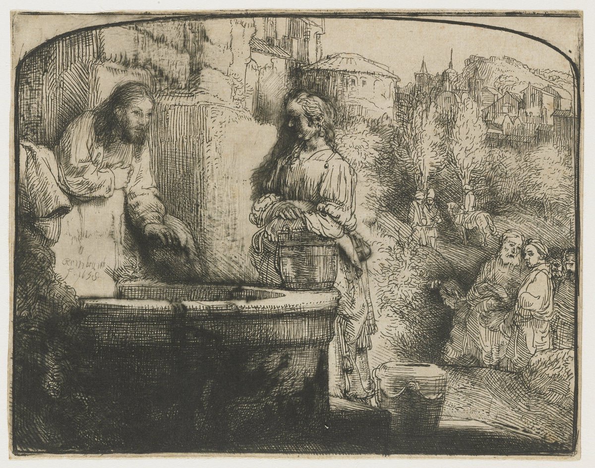 Christ and the Woman at the Well, Rembrandt, 1657/58  (Rijksmuseum)