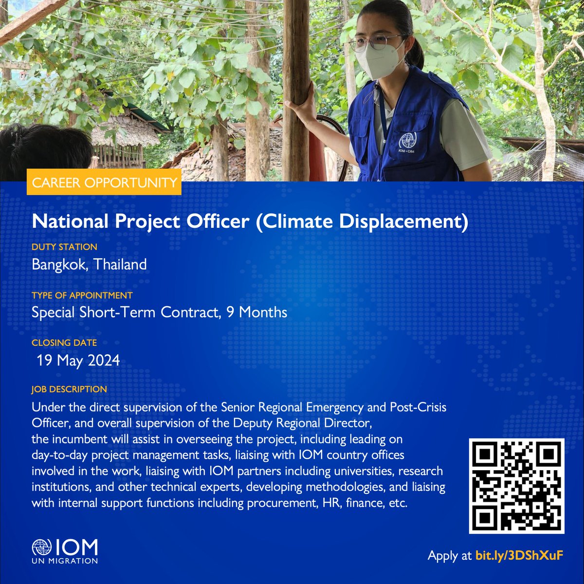 📢 New opportunities await at IOM! If you are someone looking to promote ethical recruitment & responsible employment for migrant workers, then this position is for you. Apply today to join our migration, business and human rights team in Bangkok 🇹🇭. 👉🏼 thailand.iom.int/careers