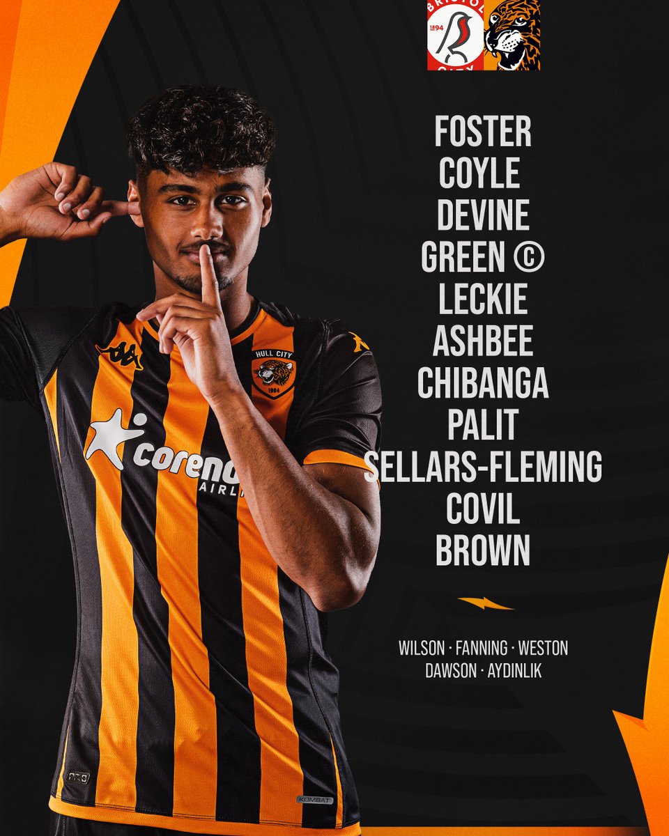 📝 Here is how the Under-21s line-up against @BristolCityAcad in the #U21PDL! 👊 Unchanged Starting XI 🔙 @AjayWeston & @bora_aydinlik return ©️ @OllyGreen5 captains the side 🐯 #hcafc #hcafcU21