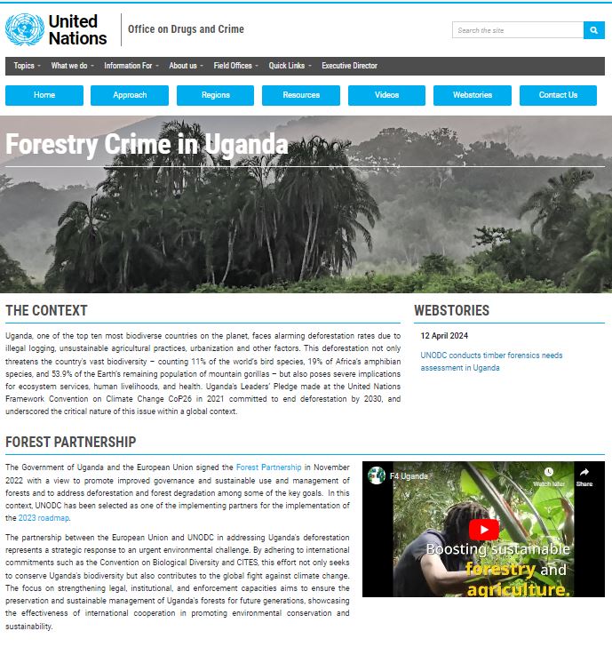 📢We are thrilled to announce the launch of our new webpage for the “Uganda Forestry Crime” project. 👇👇 unodc.org/unodc/en/envir… Read about our partnership with the @EUinUG to enhance forest governance through improved criminal justice responses to forest and wildlife crimes.