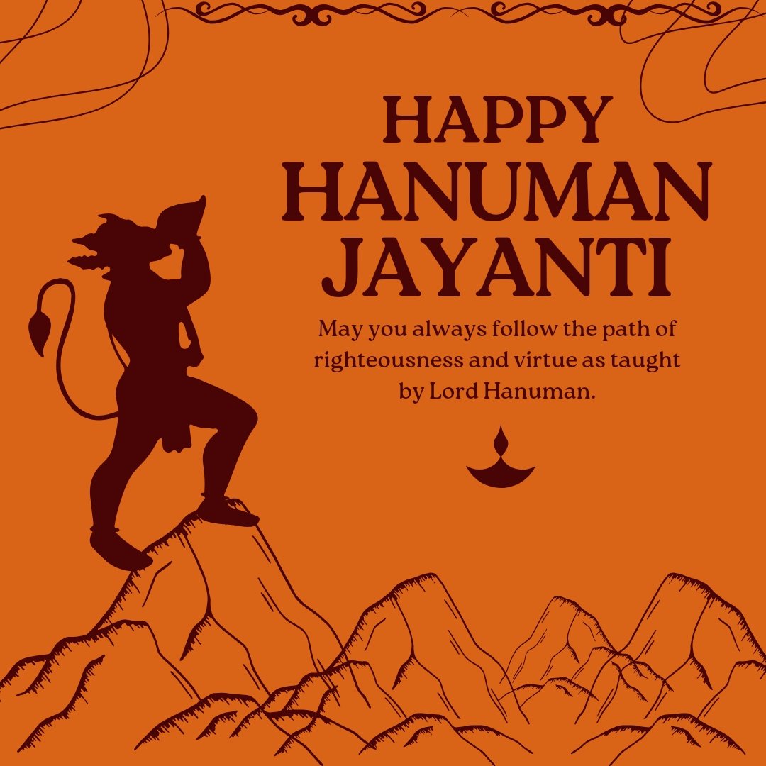 My very best wishes for Hanuman Jayanti to everyone celebrating this auspicious day. Let the divine blessings of Lord Hanuman give you strength and courage. #HanumanJayanti