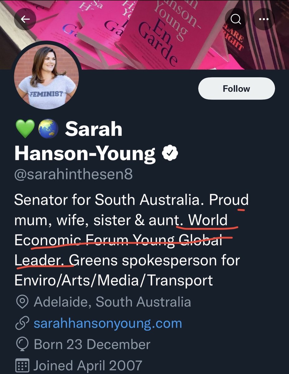 @ausvstheagenda @sarahinthesen8 I remember when I called her out and she blocked me and updated her bio ! If people still don’t believe that WEF has fully infiltrated our government then they need to get their 🧠 checked. All part of #WEF2030Agenda ! Fk the censorship and fk these #eKaren