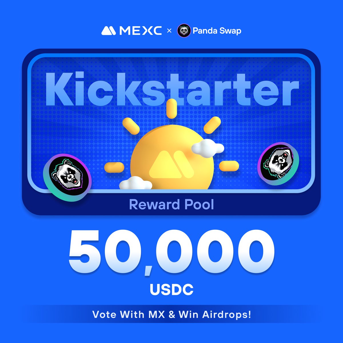 .@PandaSwapSol, an automated market maker (AMM) designed on Solana, which utilises a central limit order book to execute lightning-fast trades, shared liquidity and new features for earning yield, is coming to #MEXCKickstarter 🚀 🗳Vote with $MX to share massive airdrops 📈