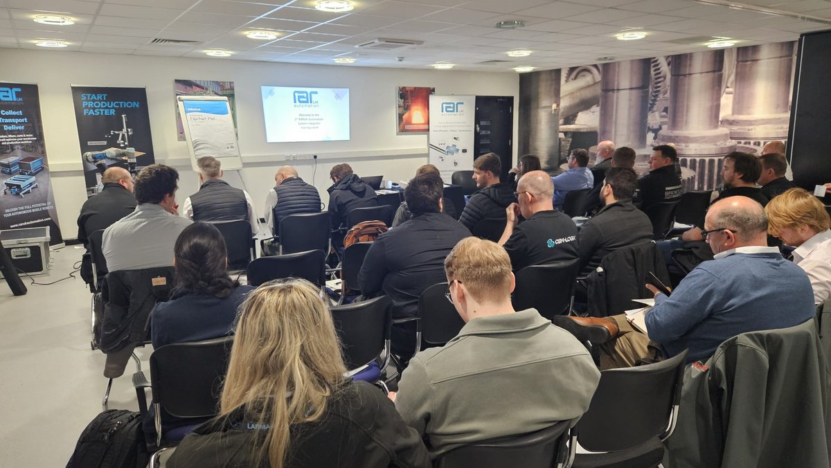 rarukautomation's tweet photo. Today we are hosting a Systems Integrator Training Day at Magna Science Adventure Centre.
The purpose of the event is for SI partners to gain further knowledge and confidence in the Universal Robots product range, as well as the new ISO standards and implications.
#SITraining https://t.co/oiDjOlVtye