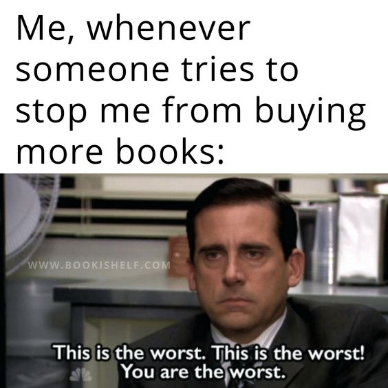 We can't be held responsible for the things we say when you block us from book shopping. 😅 

#bookmemes #bookhumor #bookaddict #bookbuying #bookobssessed #bookworm #booklover

[ 🤪 Meme Credits: Bookishelf ]