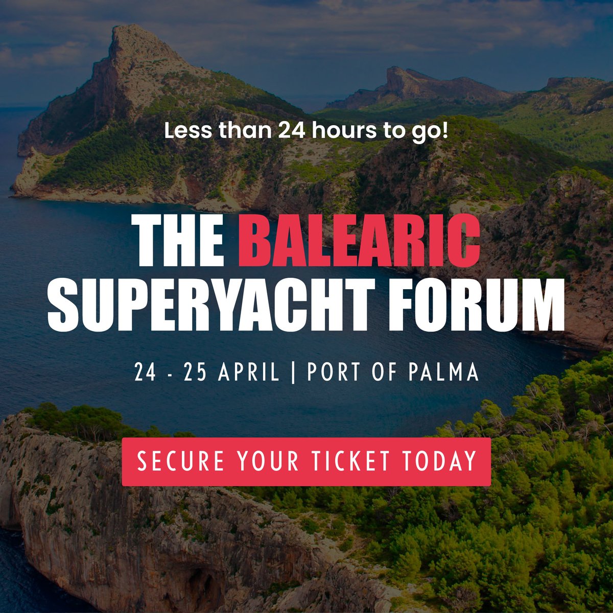 With less than 24 hours to go until The Balearic Superyacht Forum, the countdown is on! Prepare yourselves for what will be an incredible event. See you there! #TheBalearicSuperyachtForum #Event #Connection #yachting