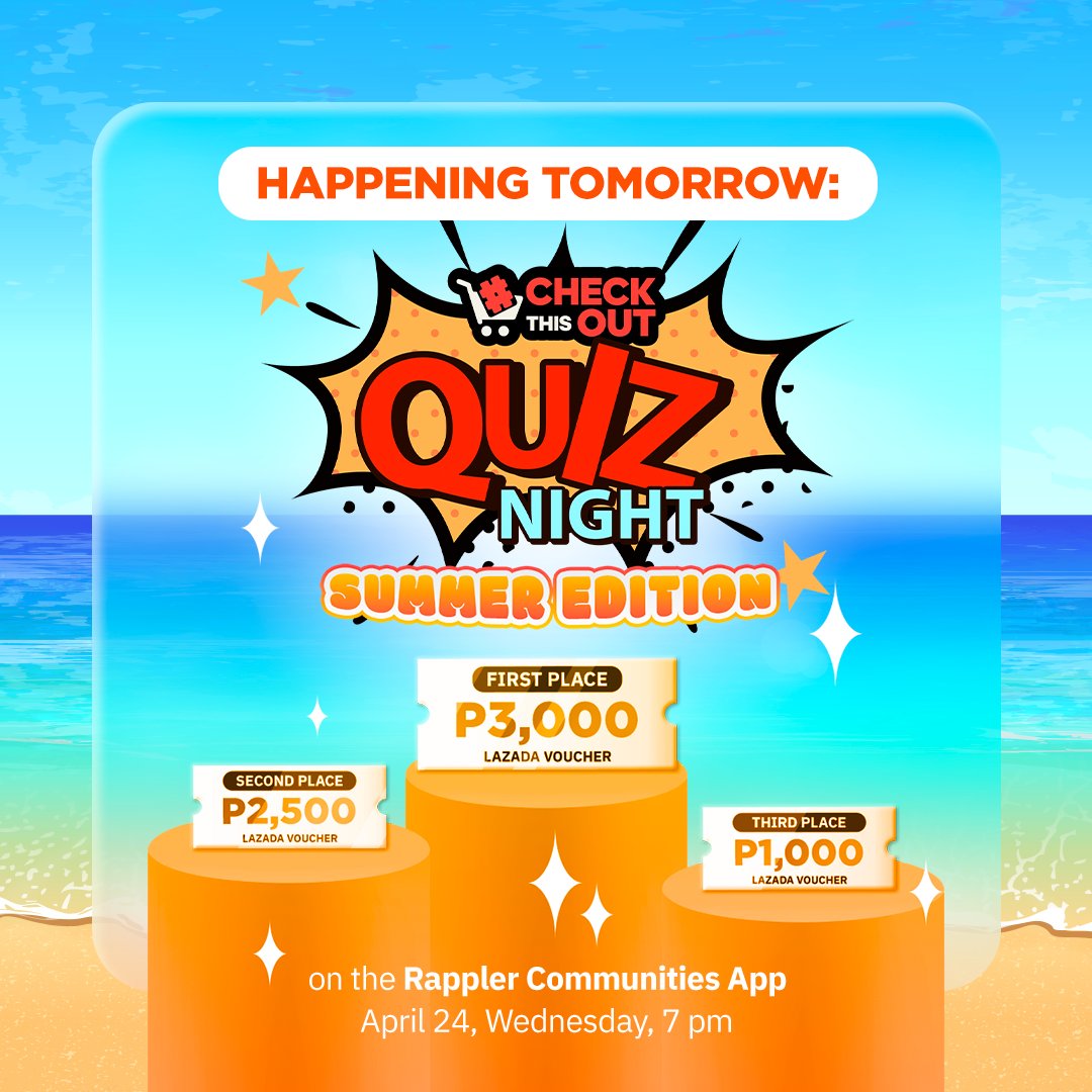 Feeling the heat?

The #CheckThisOut Summer Quiz Night is happening tomorrow at 7 pm! See you there!