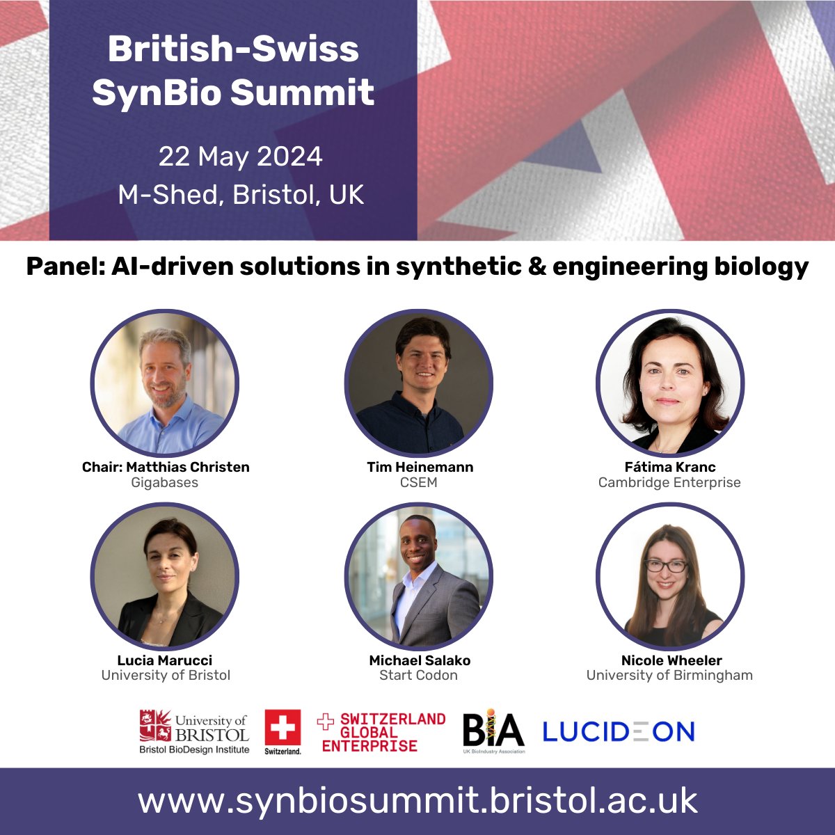 📣 Matthias Christen, Gigabases, Fatima Kranc @UCamEnterprise, @nwheeler443 @IMIBirmingham, @marucci_lucia @BristolUniEng, Michael Salako @StartCodon & @heti_titus @CSEMInfo will discuss #AI-driven solutions in synthetic and engineering biology Learn more bioindustry.org/event-listing/…