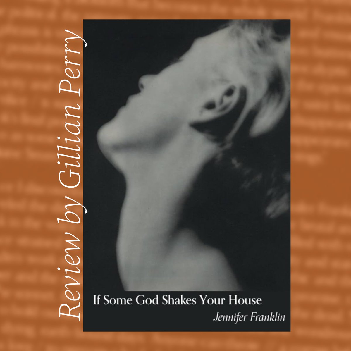 LAReview's tweet photo. “This spirit of sacrifice, tenderness, urgency and inevitability animate the lines in Franklin’s collection, drawing us closer.”

Gillian Perry reviews Jennifer Franklin’s “If Some God Shakes Your House” on LAR today: https://t.co/Gl1K02bCLA

@FourWayBooks
#LARreviews https://t.co/88hh5rekhG