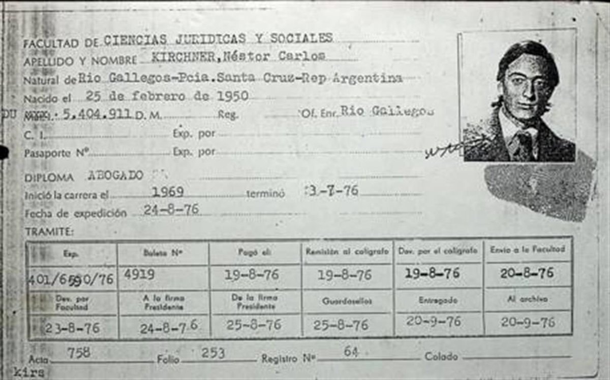 CFKArgentina's tweet image. Nuestras fichas de la Universidad Nacional de La Plata y nosotros dos en el verano del 75’-76’, todavía estudiantes. ¿Quién podía imaginar que 27 años después íbamos a presidir una Argentina en la cual creamos e inauguramos 16 nuevas universidades públicas logrando que, por…
