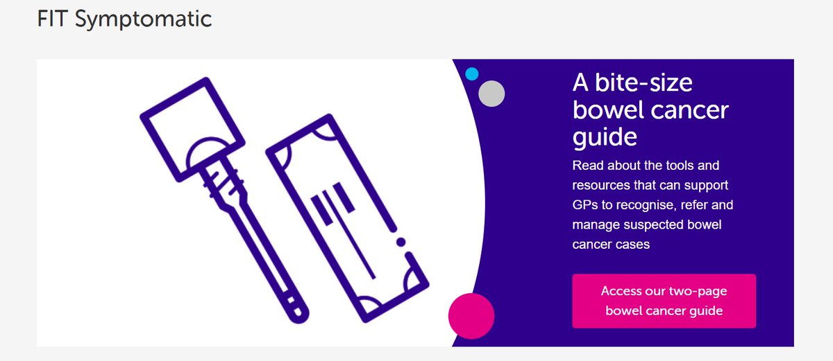 Access our FIT symptomatic webpage to remind yourself how FIT pathways work for people with bowel symptoms compared to bowel cancer screening this #BowelCancerAwarenessMonth > bit.ly/49UltSe