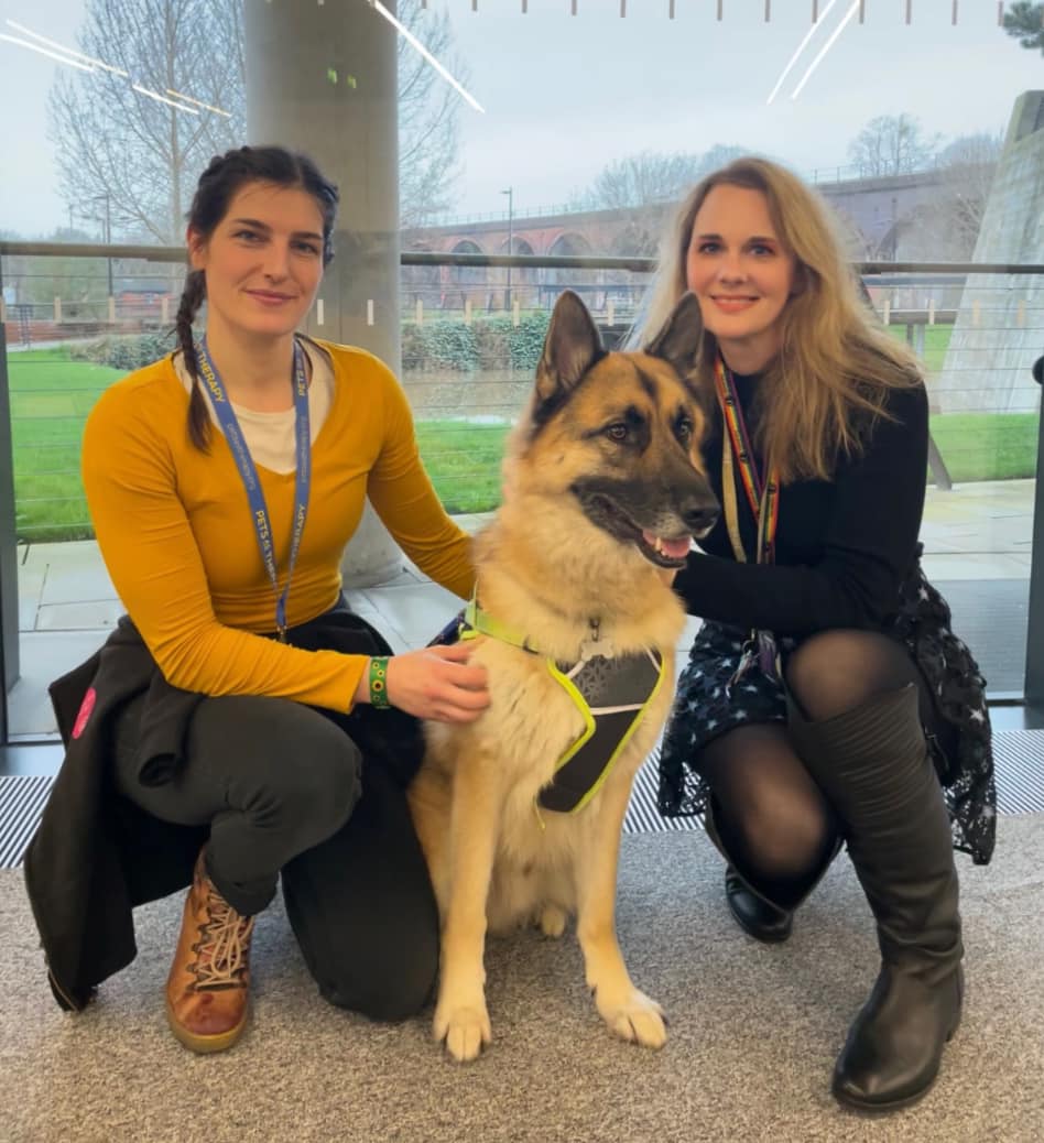 Take a break from studying and say hi to Lupin the therapy dog at Study Happy Hour this Thursday 25th April from 2pm - 3pm! 🐶🐕 Bring your own cup and grab a tea or coffee too! ☕ #studyhappy #universityofworcester