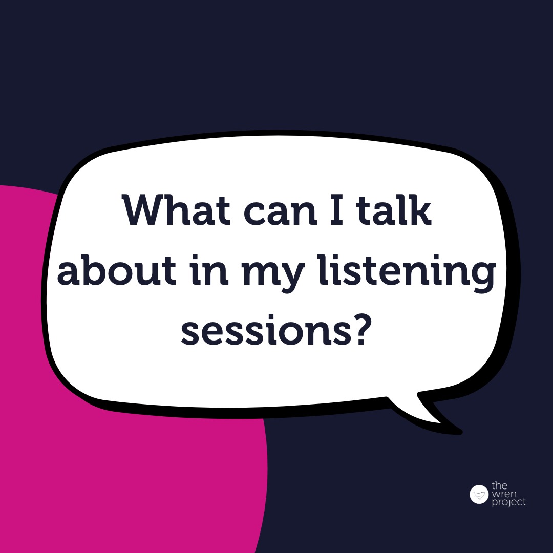 Our listening sessions offer something unique - with no advice or judgement, we use active listening to give our Wrens the space to talk freely about life with their autoimmune disease. #thewrenproject #autoimmunediseasesupport #mentalhealth #mentalhealthsupport