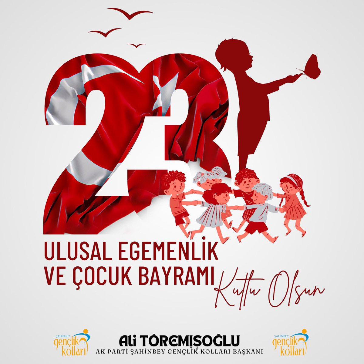 Gazi Mustafa Kemal Atatürk'ün geleceğimizin teminatı çocuklarımıza armağan ettiği 23 Nisan Ulusal Egemenlik ve Çocuk Bayramı kutlu olsun.