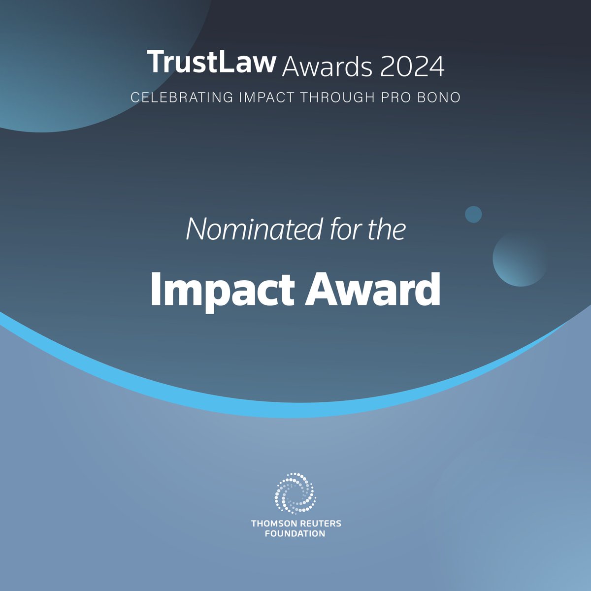 🌎 As the world faces multiple converging crises, legal pro bono has been key to tackling these challenges. Meet the nominees in the #TrustLawAwards Impact category, whose outstanding legal research has delivered real change. 🧵 tmsnrt.rs/3W9XaMD