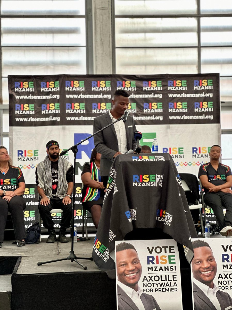 RISE Mzansi's Western Cape Premier Candidate, @AxolileNotywala today launched the ‘Bridge Western Cape Plan’ to build a safe, prosperous, equal & united Western Cape in one generation. 

Read it here: bit.ly/3WaSE0s

#WeNeedNewLeaders
#AxolileForWCPremier