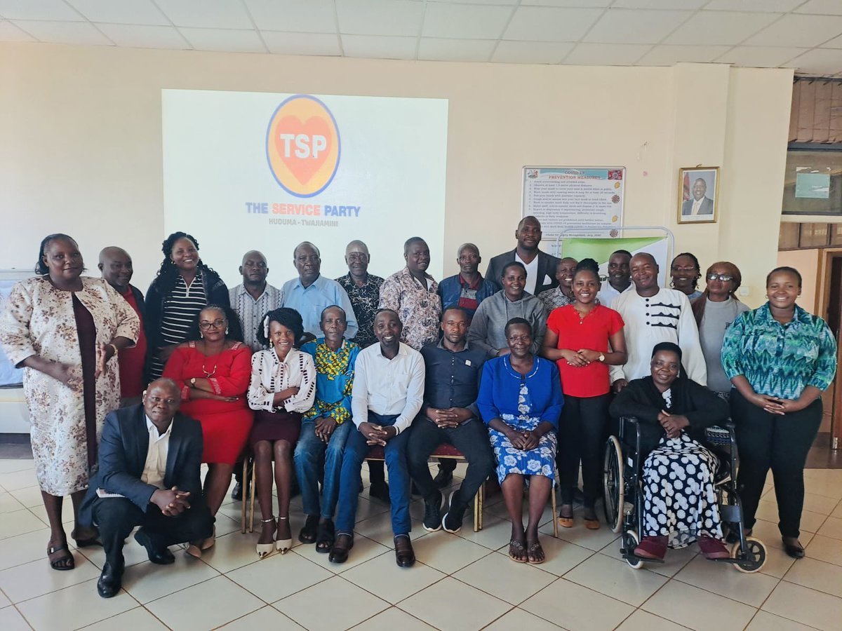 For the next2️⃣ days we shall be hosting @TheServiceParty Tharaka Nithi county officials for a training on strengthening local party structures to operate effectively, developing &implementing structures to involve, mobilize &organize members.