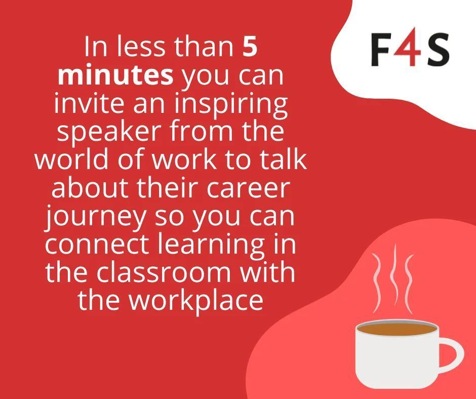 Have you booked career education activities for the summer term yet? Achieve your school's career education goals by hosting  #careertalks with volunteers from the world of work on the F4S Platform for free: buff.ly/3gMsLyt   #InspiringSchools #STEM #EdTech
