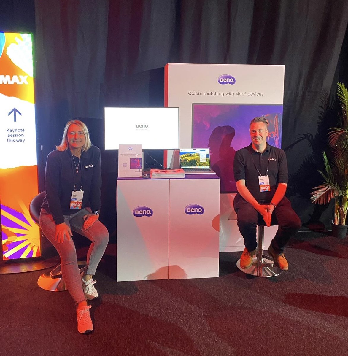 BenQ_UK's tweet photo. We're at @adobemax in London! 💫

Come say hello to the BenQ Team at booth B1 👋

Discover our brand new PD3225U 4K DesignVue Monitor with fast Thunderbolt 3 and perfect colour match with Mac devices 💻

Shop now: https://t.co/GJt5arOyv5

#MAXLondon https://t.co/LFrOjJ3EUr
