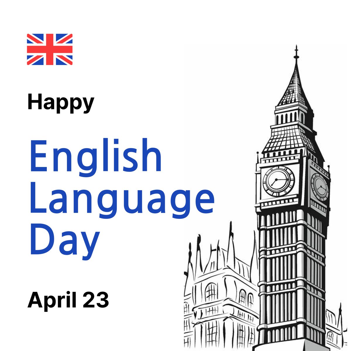 LanguageClass23's tweet image. 🇬🇧English Language Day at the United Nations is celebrated on the 23rd of April — the date traditionally observed as both the birthday and date of death of William Shakespeare.

At the United Nations, English is one of the two working languages, along with French.