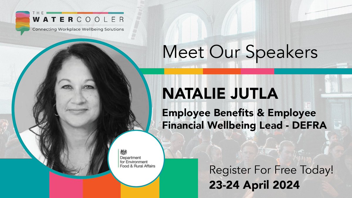🌟 Don't miss Natalie Jutla, DEFRA's Employee Benefits & Financial Wellbeing Lead, at The Watercooler. Learn how her strategies boosted satisfaction by 27% in 3 years. Have a look at more speakers here👇 watercoolerevent.com #EmployeeWellbeing #DEFRA #TheWatercooler
