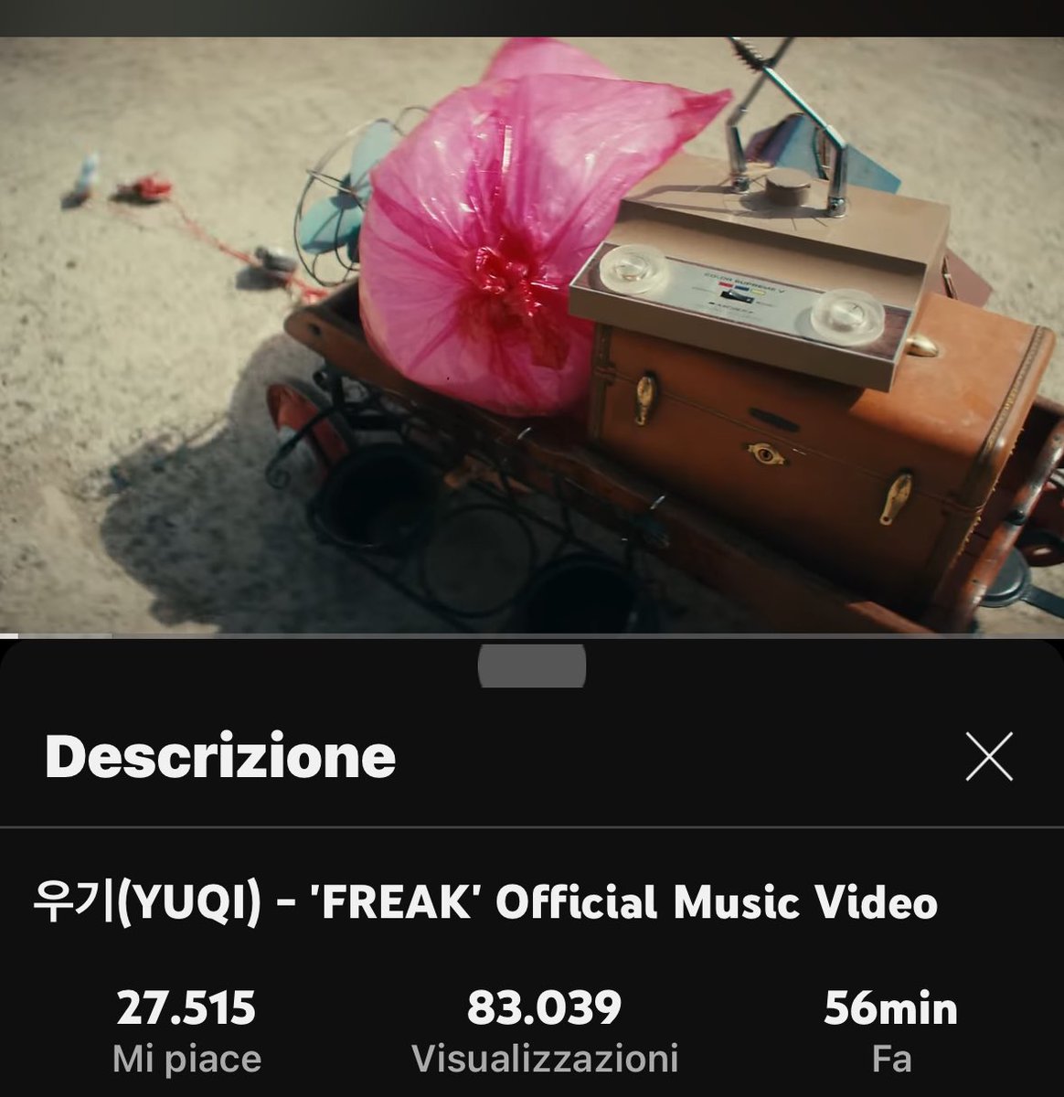 #YUQI_FREAK MV reached 83,039 views and 27,515 likes in the first hour!! 👻 youtu.be/UqJIBItJeyg?si… #YUQ1_OUTNOW #YUQISOLODEBUT