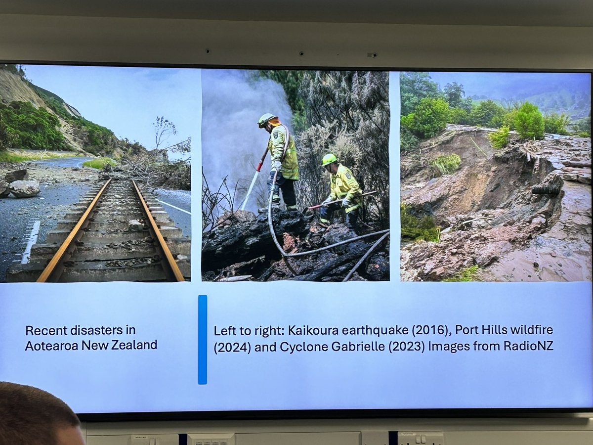 BCUSocialWork's tweet photo. Super interesting presentation from Dr Katheryn Pascoe, Otago University on the social work role in natural disasters #BCUIntWeek24 https://t.co/dA1ERM1kUw