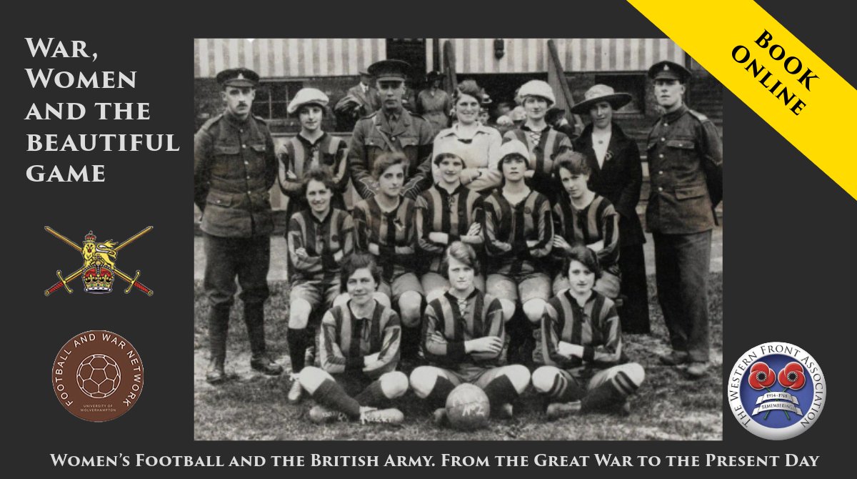 Join us at @NAM_London on 22 May for an evening event which celebrates women's football in the British Army, from Pay Roll Clerks in #WW1 to the present day. Details online > bit.ly/3xR8TFN @Armyfa1888 @wlv_uni #WW1 #WomensFootballUK #UKWomensFootballHistory