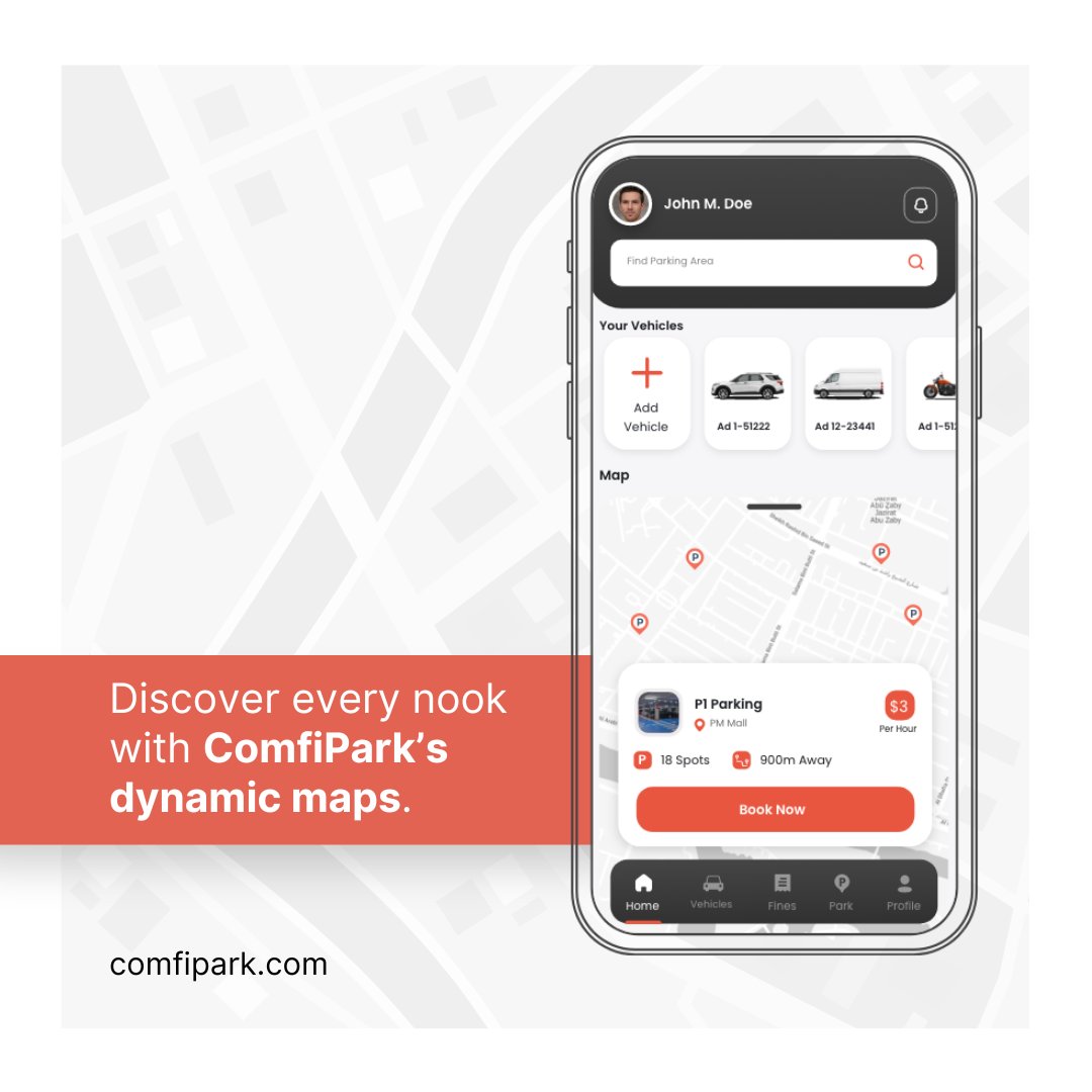 ComfiPark's tweet photo. Parking woes no more! We've all been there – turning corner after corner, trying to find that elusive slot. The clock's ticking, and you've got places to be. 

With ComfiPark's Interactive Maps, parking has been revolutionized! 

 #ComfiPark #MapTheMoment #ComfiParkConnects https://t.co/3nnh8pF47z