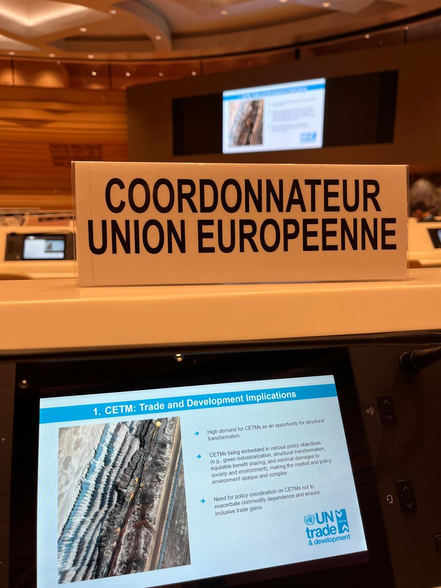 This week, @UNCTAD's Trade & Development Commission looks at 2⃣ key & interconnected issues for green transition: critical minerals and maritime transport decarbonisation. At home and abroad, the EU🇪🇺 is active in promoting a secure, affordable and just green transition. 🌳🌱🫧🌻