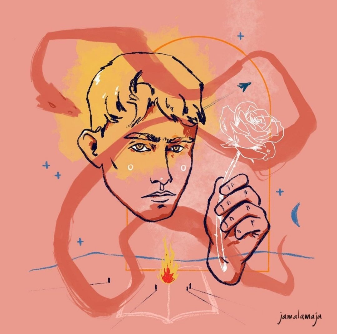 Con esta bellísima ilustración de nuestro querido artista <a href="/jamalamaja/">jamalamaja</a> os deseamos un Feliç  Sant Jordi!! 🌹📚

#SantJordi2024