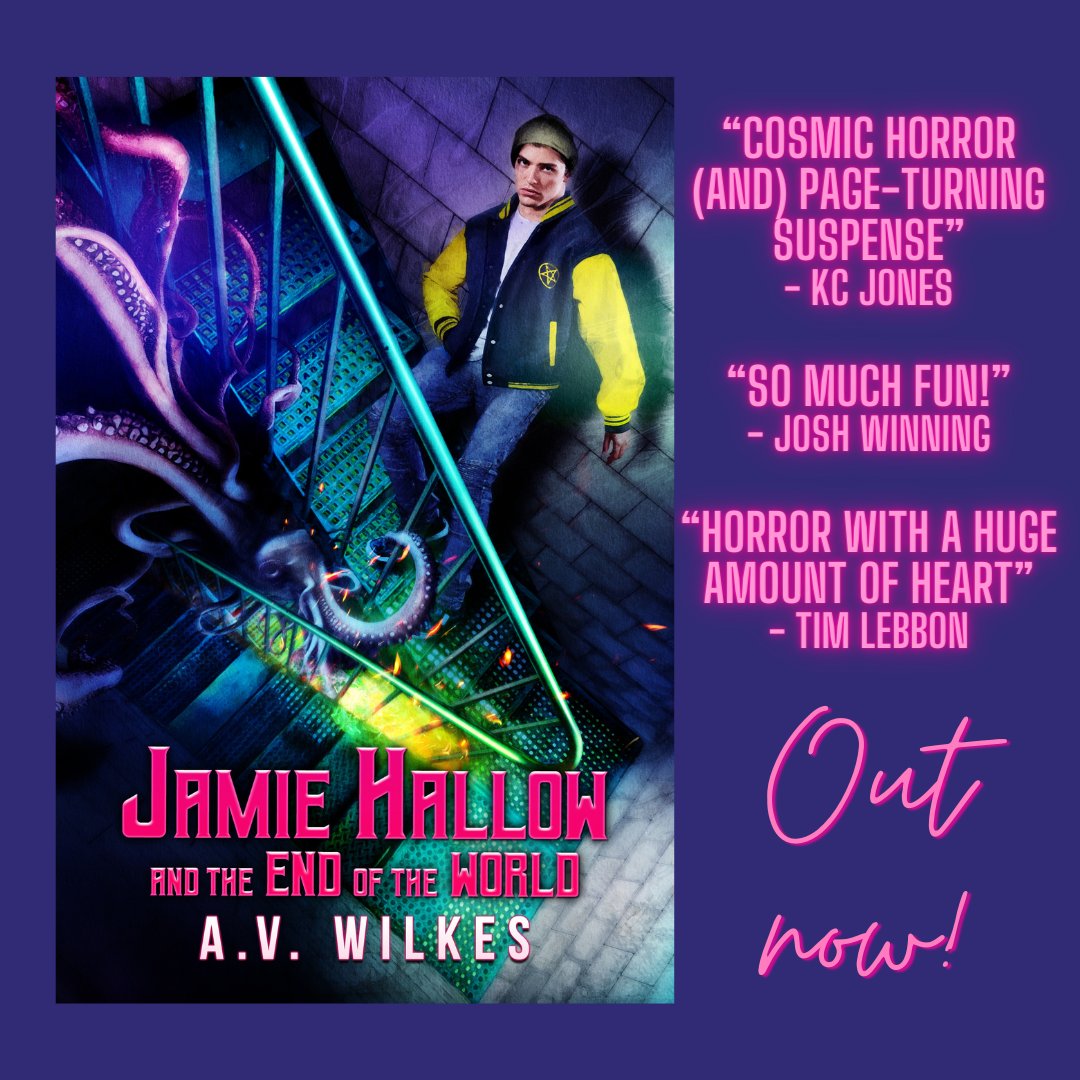 While I'm here, I had so much fun at #authorcon telling people about my lesser-known son, JAMIE HALLOW. If the idea of Lovecraft meeting Mean Girls in the post-apocalypse (with a queer cast) sounds like it's for you, I'd be THRILLED if you picked this up? L*nky ☝️